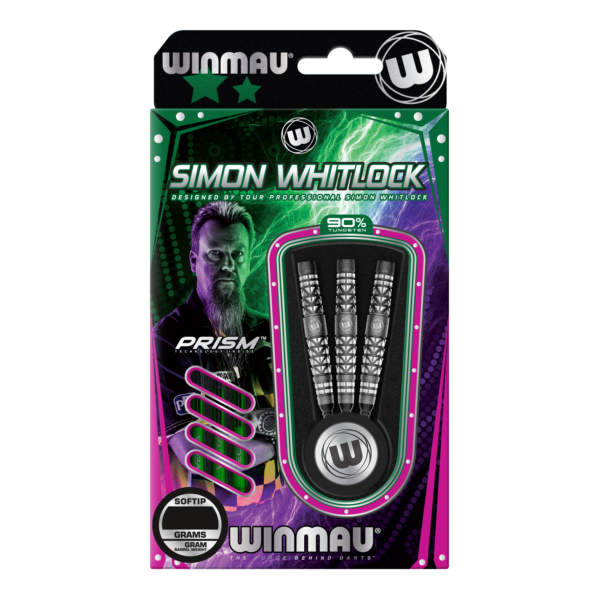 Winmau Simon Whitlock Atomized Grip zachte darts