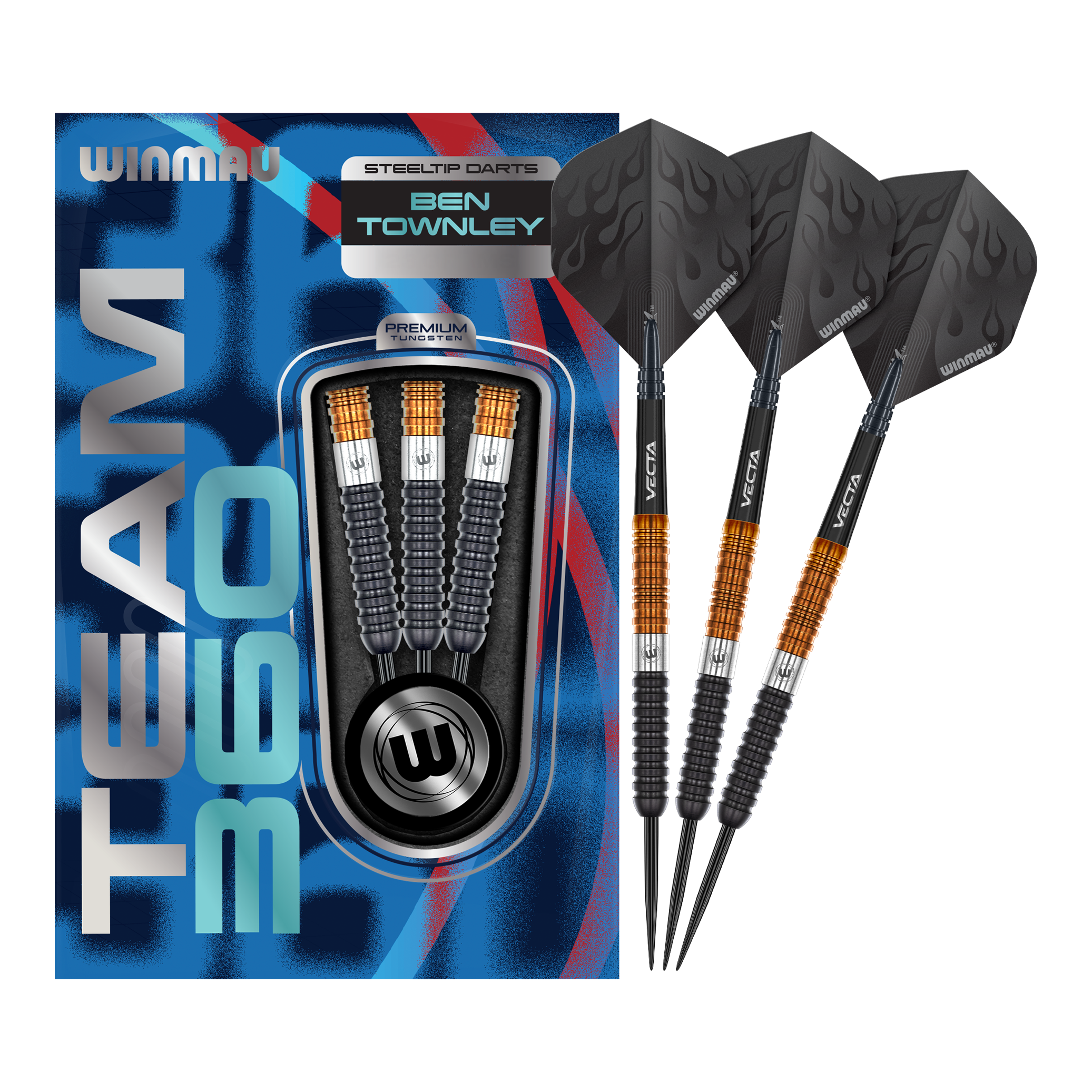 Šipky Winmau Team 360 Ben Townley Steeldarts - 23g Das Produkt Winmau Team 360 Ben Townley Steeldarts - 23g ist hier komplett dargestellt. Diese Steeldarts sind langlebig und vielseitig einsetzbar.