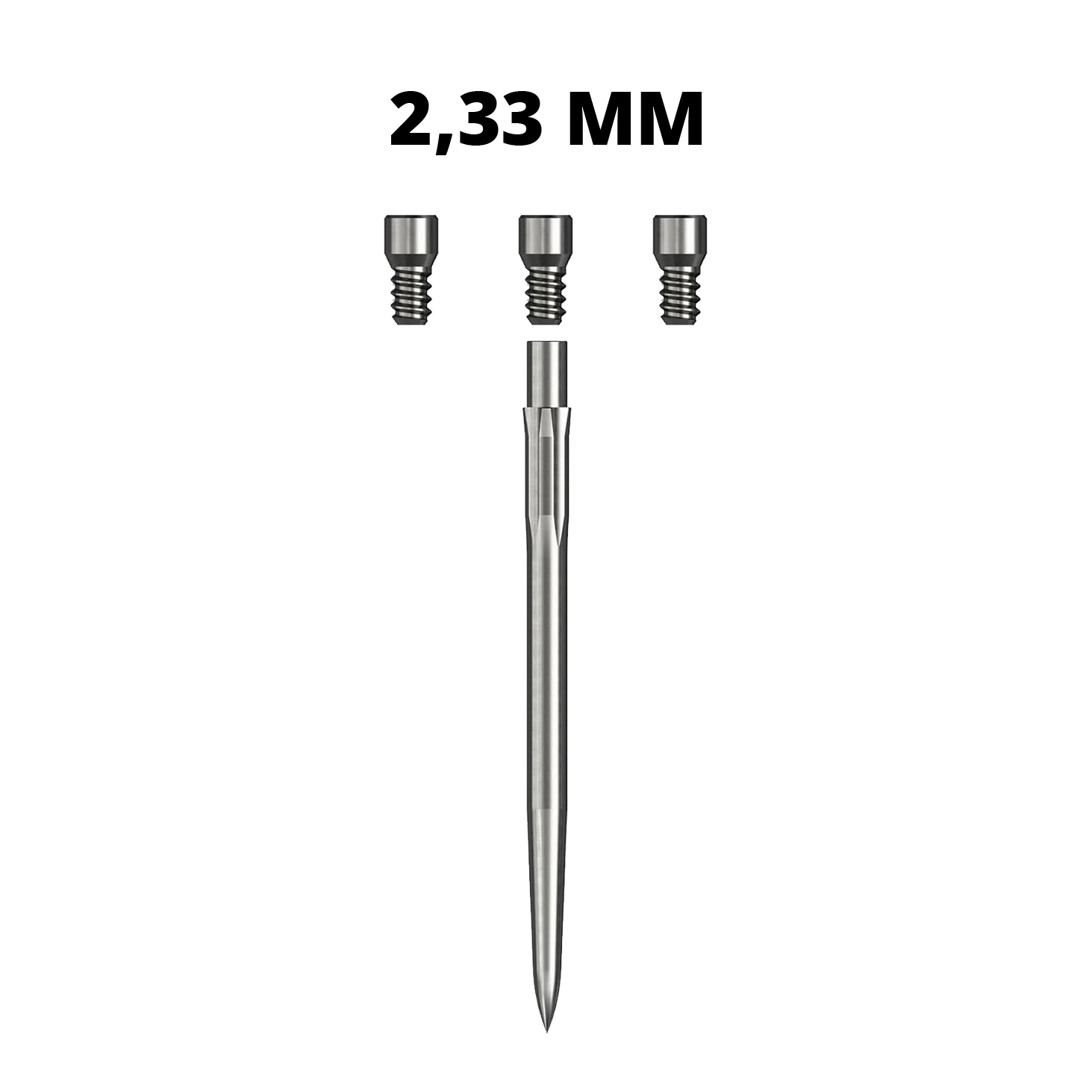 Grifos del sistema Caliburn Abgebildet sind Caliburn Evo System Steeldartspitzen vom Typ Spigot, 23,3mm. Diese Spitzen sind speziell für Steeldarts entwickelt.