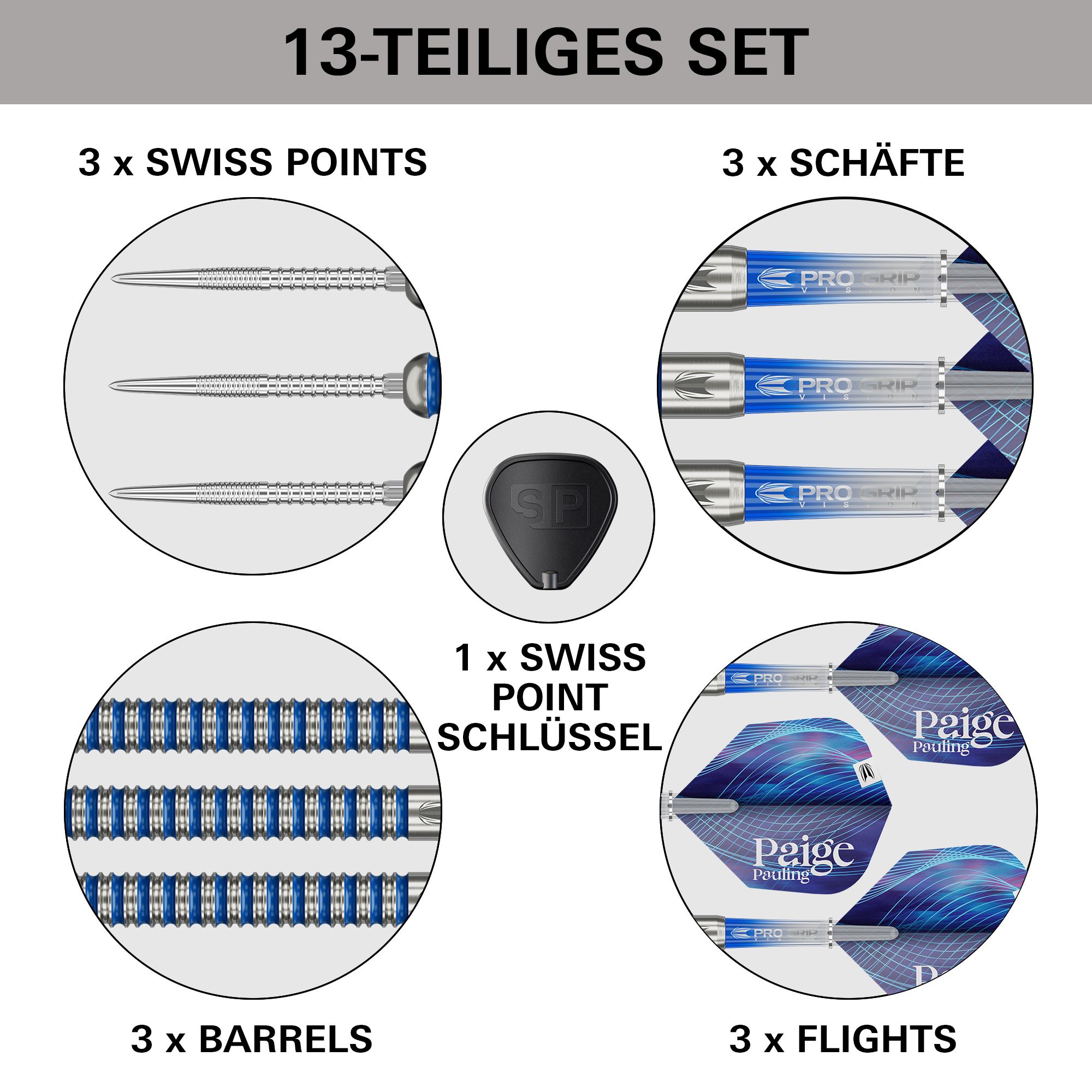 Target Paige Pauling GEN1 Swiss Points Steeldarts - 22g Target Paige Pauling GEN1 Swiss Points Steeldarts - 22g