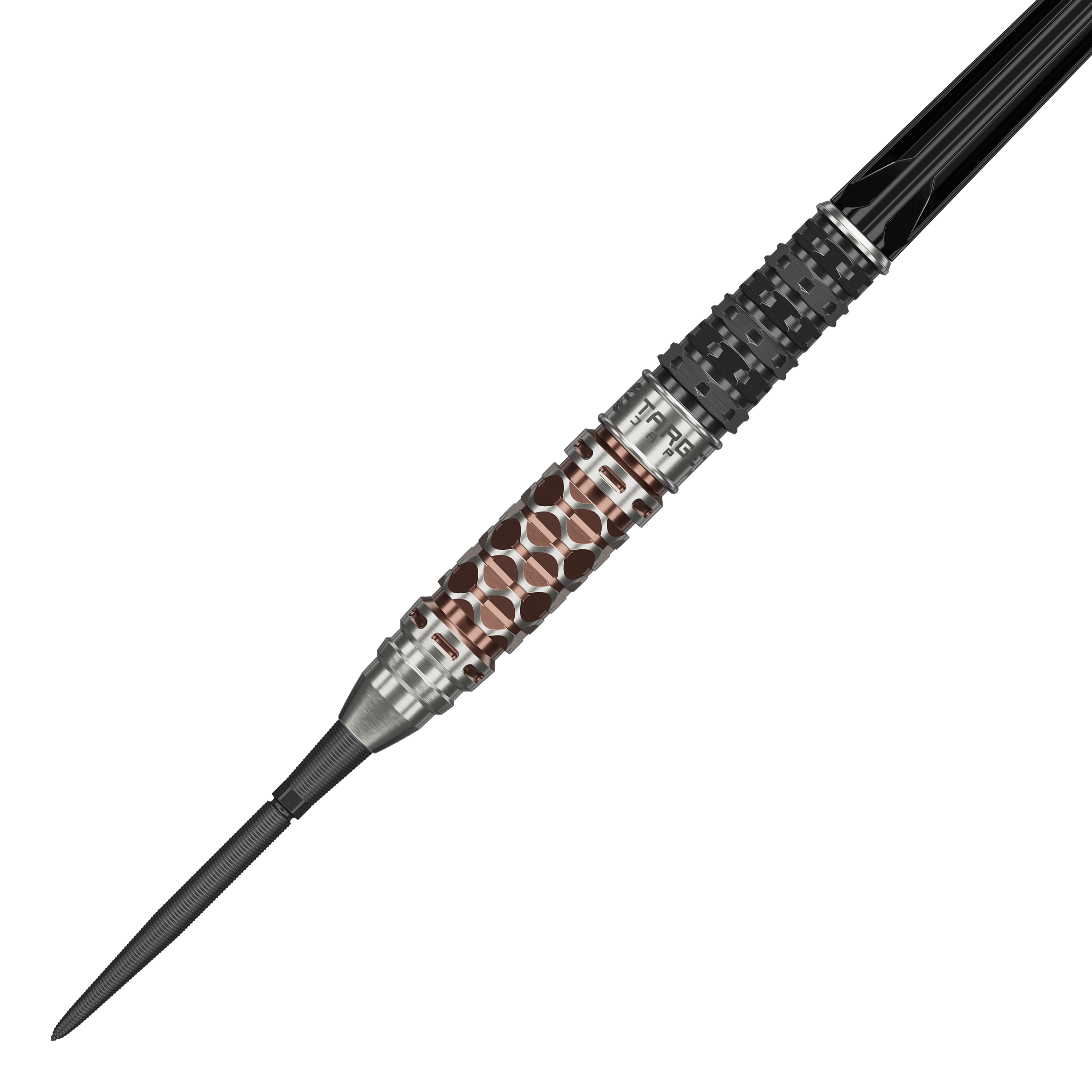 Target Japan Charis GEN6 Swiss Point Steeldarts - 23g Abgebildet sind die Target Japan Charis GEN6 Swiss Point Steeldarts - 23g. Die spezielle Form und die Details der Darts sind gut zu erkennen.
