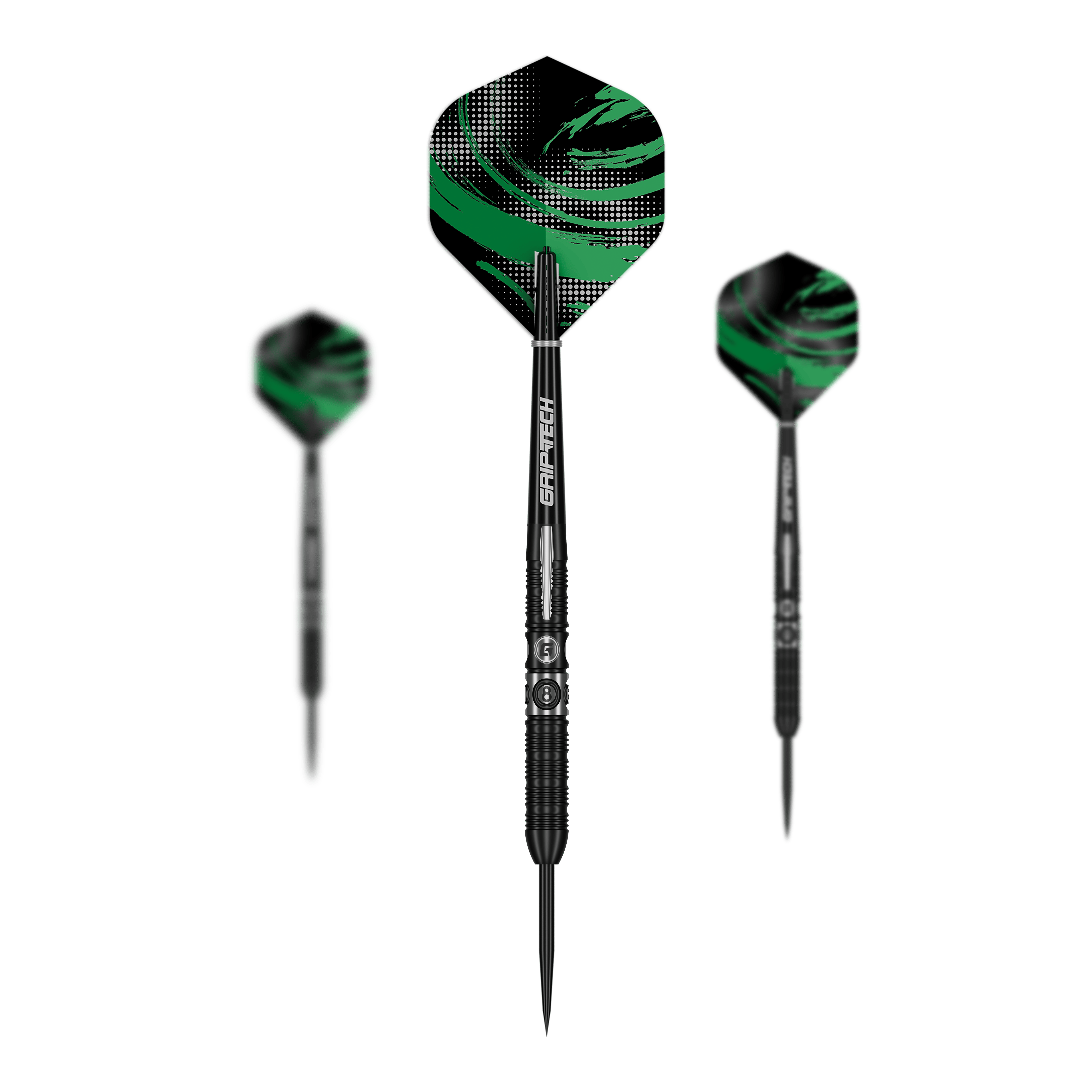 Freccette in acciaio GOAT 8-Ball Dieses Foto zeigt ein Set der GOAT 8Ball Steeldarts. Es sind mehrere Dartpfeile als Set abgebildet.