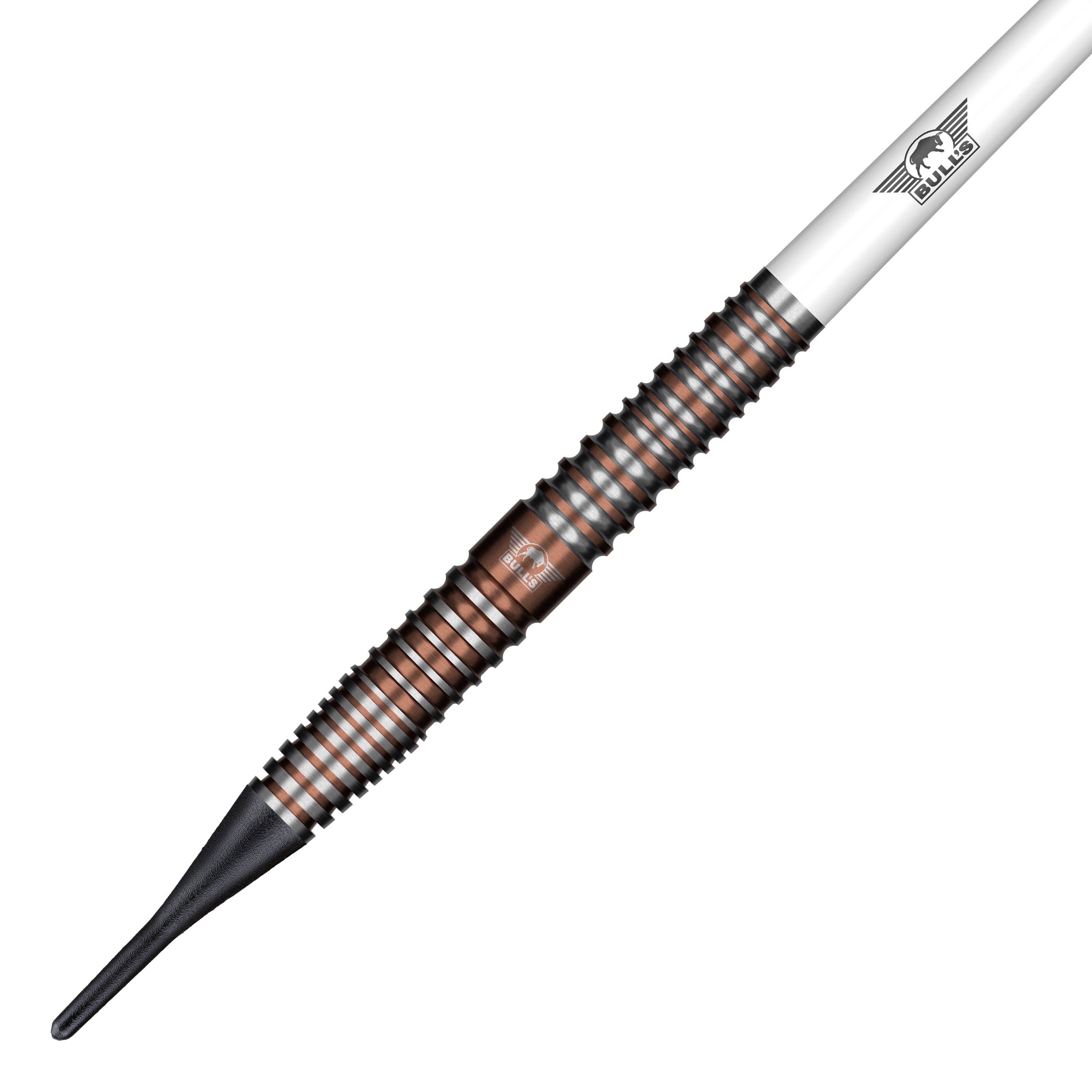 Dardos blandos Bulls NL Max Hopp E5 - 20 g Auf dem Bild sieht man die Bulls NL Max Hopp E5 Softdarts mit einem Gewicht von 20 Gramm. Diese Softdarts sind für Präzision und gutes Handling bekannt.