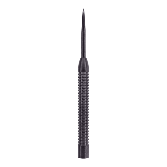 Barriles de dardos de acero McDart Phantom Das Bild zeigt einen McDart Phantom Steeldart-Barrel. Der Barrel ist schwarz und hat eine geriffelte Oberfläche für besseren Halt.