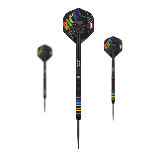 Bulls NL Ricky Evans Rapid 95 steel darts Hier sieht man das Set Bulls NL Ricky Evans Rapid 95 Steeldarts mit 23g. Mehrere Darts sind als Set zusammen abgebildet.