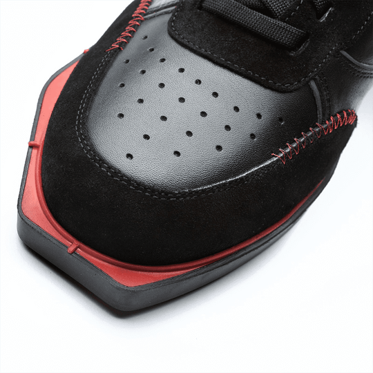 Skórzane buty do rzutek Triple20 — czarno-czerwone