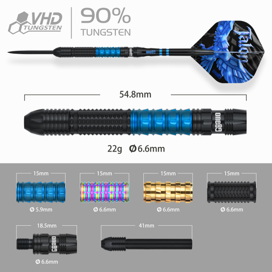 One80 Talon T1 Steeldarts Gezeigt werden die One80 Talon Steeldarts. Sie sind ideal für Dartspieler, die Wert auf Genauigkeit legen.