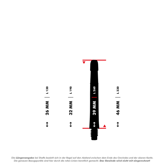 L-L-Style-Shafts Locked Straight - Čirá černá