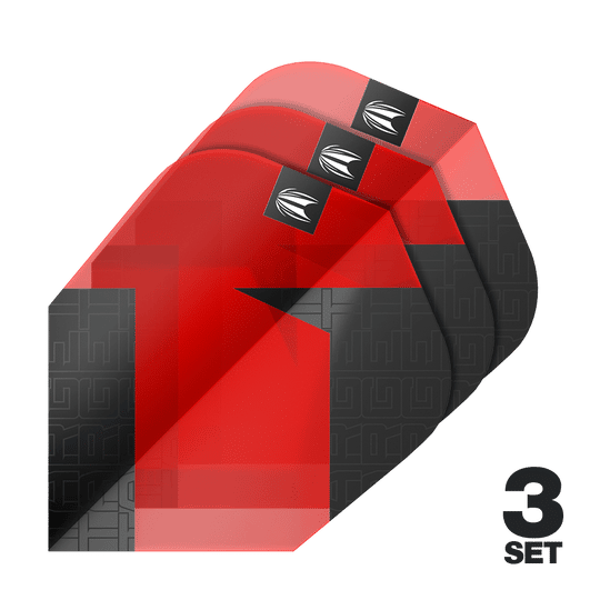 Ailettes standard Target Pro Ultra TAG Red Ten-X - 3 jeux