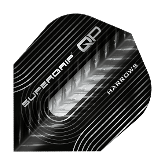 Letky Harrows Supergrip QP č. 6 Das Bild zeigt die Harrows Supergrip QP No6 Flights. Die Flights sind speziell für Präzision und Stabilität entwickelt.