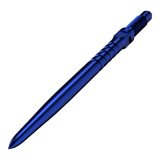 Puntas de dardo convertibles Bulls NL - Agarre anillado - Azul Das Bild zeigt ein Produkt namens BU57713_BullsNL_Convertible_Points_RingedGrip_Blau_32mm_2. Vermutlich ist es ein blauer Dartspitze mit Ringed Grip und 32mm Länge.