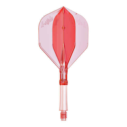 Loty L-Style L-System - Clear Red Ein Flight-Zubehör für Darts in klarer roter Farbe. Geeignet für Dartspieler zur Individualisierung ihrer Darts.