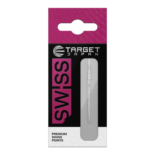 Puntas de dardo Target Japan Premium Swiss Point - Plateadas Hier sind die Target Japan Premium Swiss Point Dartspitzen in Silber abgebildet. Sie eignen sich für präzises und sicheres Spielen.