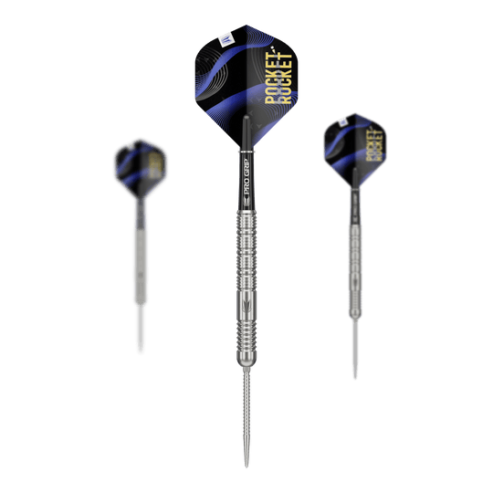 Fléchettes en acier Target Justin Hood Swiss Points - 23 g Target Justin Hood Swiss Points Steeldarts - 23g werden abgebildet. Diese Steeldarts sind aus robustem Material und für Profis geeignet.