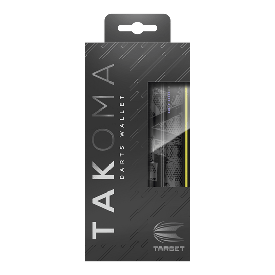 Das Bild zeigt das Takoma Ghost Series Luke Littler Dartcase. Das Dartcase kommt aus einer speziellen Sammlung und ist für Dartspieler entworfen.