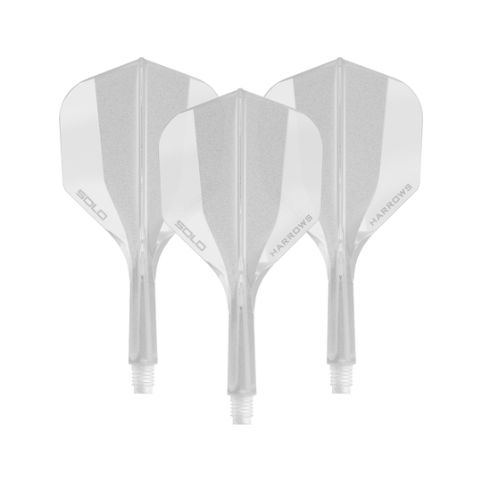 System wału lotniczego Harrows Solo No6 – przezroczysty Zu sehen ist ein Harrows Solo No6 Flight Shaft System in klarer Ausführung, 20mm, als Set. Das Produkt wird als Ersatzteil für Dartpfeile verwendet.