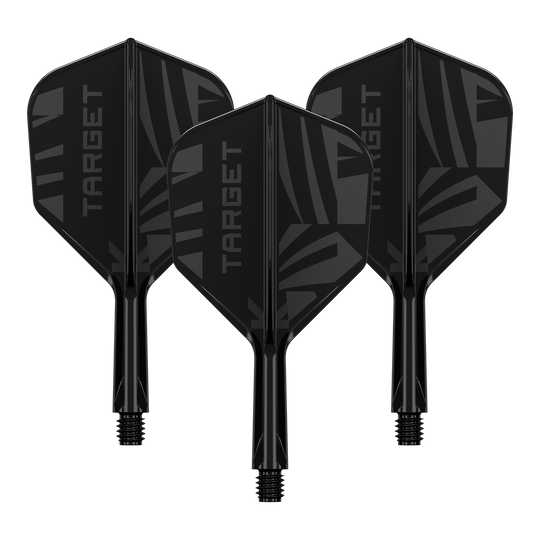 Letky Target K-Flex Black No6 Ein Set aus Target K-Flex Black No6 Flights in 19 mm liegt vor. Die Flights sind gemeinsam abgebildet.