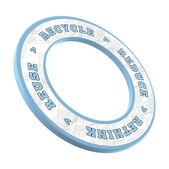 McDart Recycle Reduce Rethink Reuse Dartboard Surround Dieses Bild zeigt das Produkt ‚MSF-C9 McDart Recycle Reuse Reduce Rethink Surround Himmelblau‘. Es ist eine umweltfreundliche Dart-Surround in hellblauer Farbe.