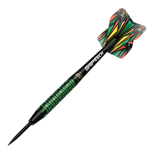 Šipky GOAT Athlete Green Tungsten Steel Das Bild zeigt einen weiteren GOAT Athlete Tungsten Steeldart. Das Produkt zeichnet sich durch Präzision aus.