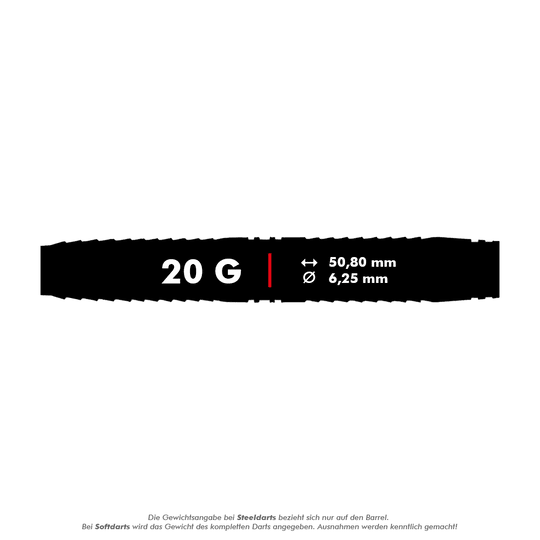 Red Dragon Razor Edge ZX-3 dardos blandos - 20g