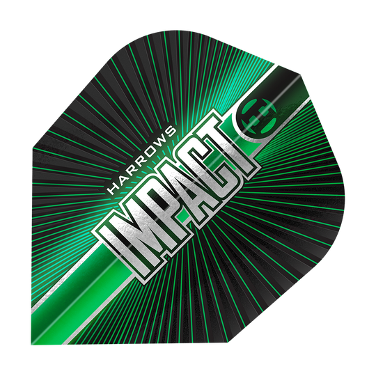 Hier sind die Harrows Impact No6 Flights abgebildet. Diese Flights werden für Dartpfeile verwendet.
