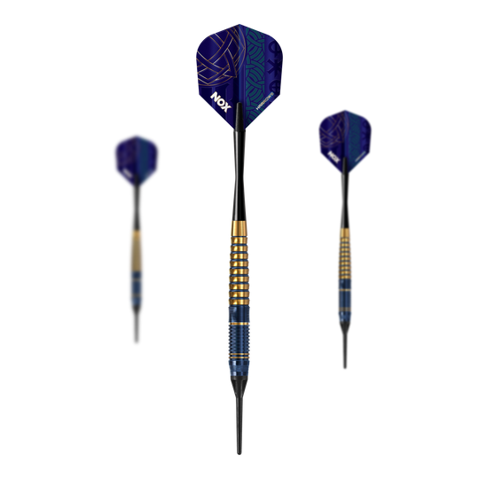 Dardos blandos de latón premium Harrows Nox Hier sind die Harrows Nox Premium Brass Softdarts abgebildet. Diese Pfeile sind für Softdart geeignet und bieten gute Qualität.