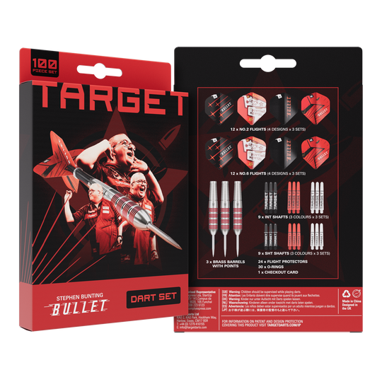 Target Stephen Bunting Bullet 100 Teile Brass Steeldart Set - 22g