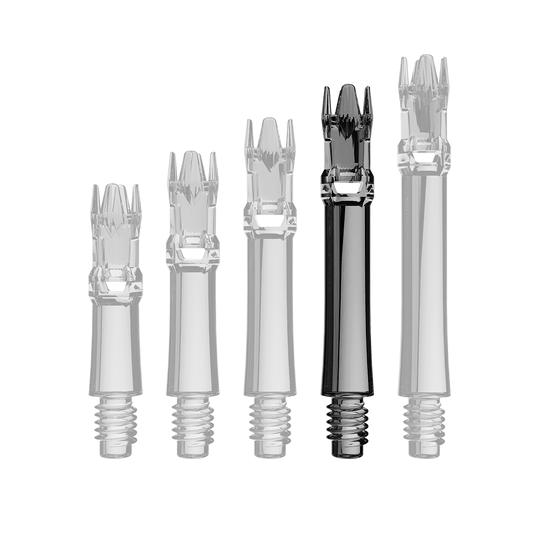 Tiges de rechange pour système L-L-Style - Noir transparent Abgebildet sind schwarze transparente Ersatzshafts. Das Produkt ist länglich und mehrfach dargestellt.