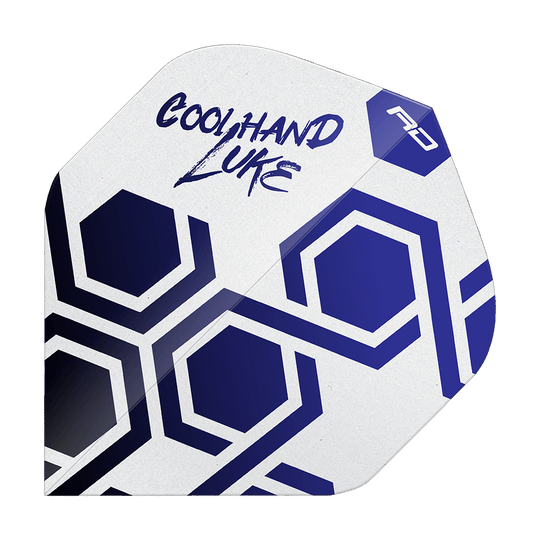 Abgebildet ist das Produkt Red Dragon Pro Player Premium Luke Humphries Blue TX5 Premium No2 Standard Flights. Es handelt sich um hochwertige Flights für Dartpfeile.