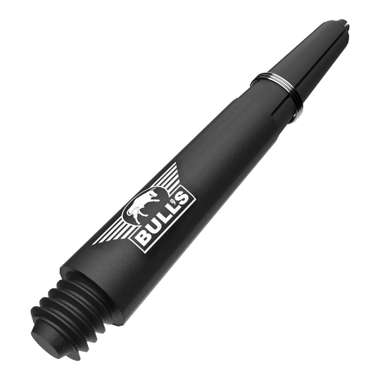 Ein Bild mit dem Dateinamen BU55340_BullsNL_Capo_Carbon_Shafts_Schwarz_Short_34mm_2. Abgebildet ist wahrscheinlich ein zweiter kurzer schwarzer Carbon-Shaft für Darts.