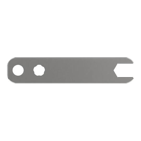 Herramienta de destornillador de punta Caliburn EVO Abgebildet ist ein Werkzeug namens Point Driver Tool Lite. Das Tool ist für das Einsetzen von Dartspitzen geeignet.