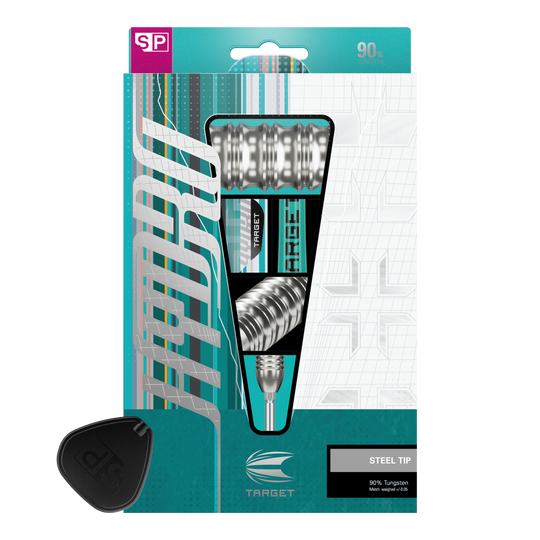 Dardos de acero Target Hydro 03 Swiss Point Dieses Bild zeigt die Target Hydro 03 Swiss Point Steeldarts. Die Darts sind modern gestaltet und für Dartspieler geeignet.