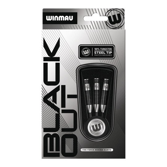 Winmau Blackout Variante 2 Steeldarts Gezeigt werden die Winmau Blackout Variante 2 Steeldarts. Diese aus Tungsten bestehenden Steeldarts sind für ambitionierte Dartspieler geeignet.
