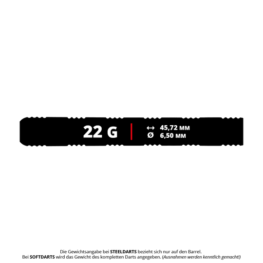 Red Dragon Gemma Hayter Steeldarts - 22g ist ein Set robuster Steeldarts mit 22 Gramm. Das Produkt richtet sich an Dart-Enthusiasten und Profis.