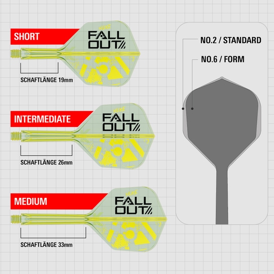 Target K-Flex Luke Littler Fallout No6 Flights Target K-Flex Luke Littler Fallout No6 Flights Darts-Flights werden gezeigt. Die Flights sind für Dartpfeile und haben ein sportliches Design.