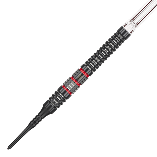 Hier ist der Target Nathan Aspinall 95K Softdarts - 18g zu sehen. Ideal für präzises und effektives Dartspiel.