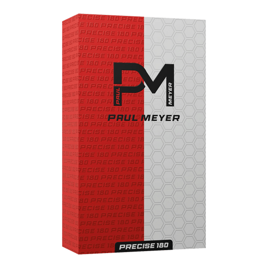 Dardos de acero Precise 180 Paul Meyer versión 1 Hier sind die Precise 180 Paul Meyer Version 1 Steeldarts zu sehen. Sie sind ideal für ambitionierte Dartsportler.