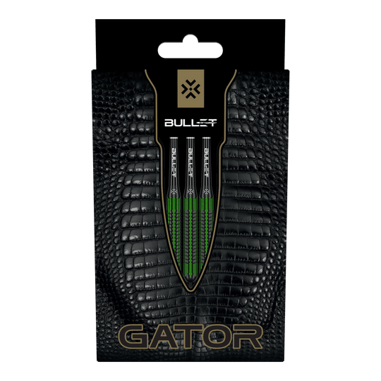 Bullet Gator freccette in ottone e acciaio - 22 g Abgebildet ist das Produkt Bullet Gator Brass Steeldarts - 22g. Diese Steeldarts sind speziell für Dartspieler entwickelt.