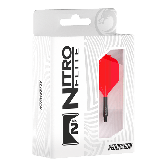 Red Dragon Nitroflite - Black Shaft Red No2 Flights Abgebildet ist das Produkt Red Dragon Nitroflite - Black Shaft Red No2 Flights. Die Flights sind für Dartpfeile geeignet und haben schwarze und rote Farben.