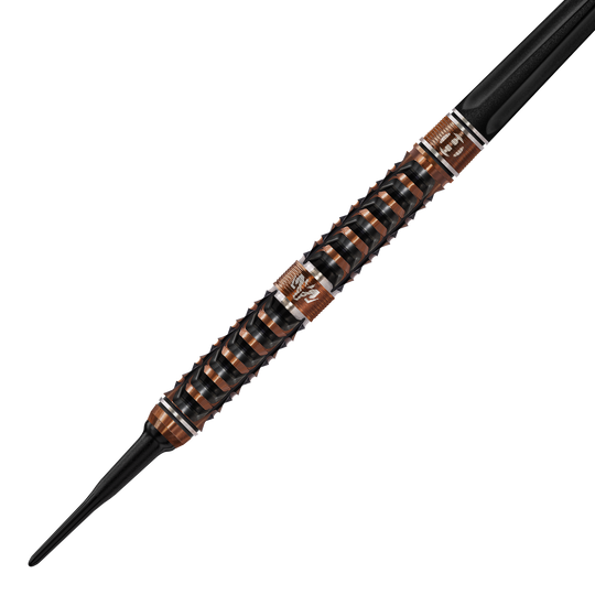 Dardos blandos Harrows Tungsten Trinity Zu sehen sind die Harrows Wolfram Trinity Softdarts. Das Bild stellt die Details und Form der Softdarts dar.