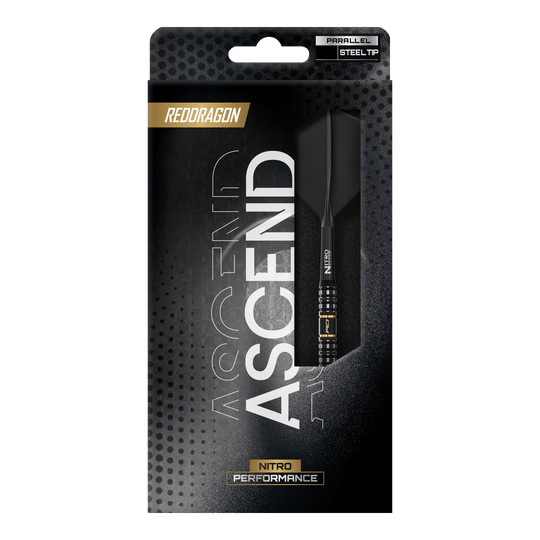 Dardos de acero paralelos Red Dragon Ascend Dieses Bild zeigt die Red Dragon Ascend Parallel Steeldarts. Die Steeldarts haben ein modernes Design und sind für Präzision beim Dartspiel gemacht.