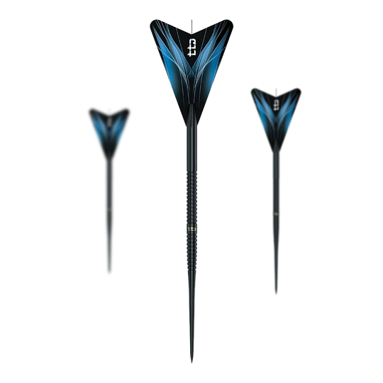 Caliburn TTD Complete Titanium T1 černé ocelové šipky - 5g Abgebildet sind die Caliburn TTD Complete Titanium T1 Black Steeldarts - 5g. Die Darts haben ein schwarzes Design und wiegen 5g.