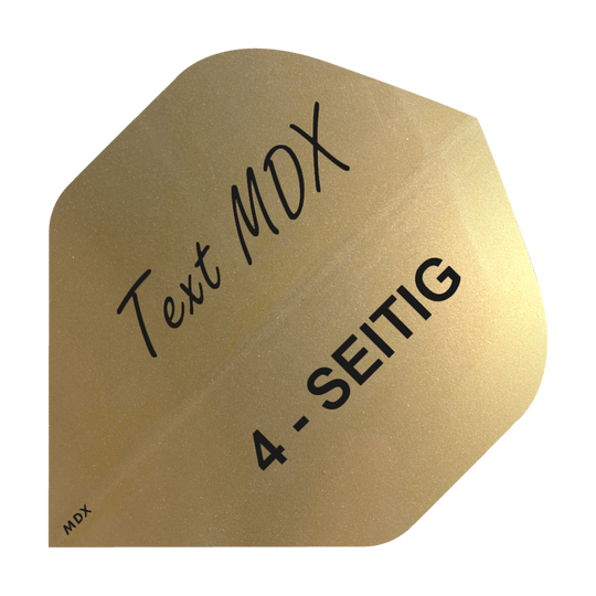 Jeu de 10 ailettes métalliques imprimées 4 faces - texte souhaité - norme MDX