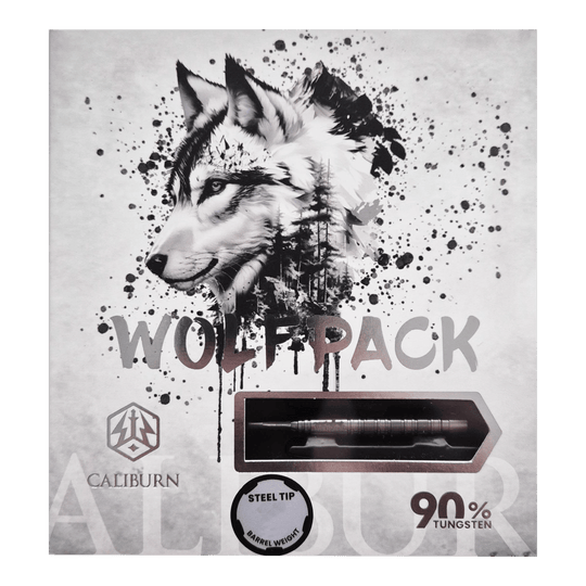 Dardos de acero Caliburn Wolfpack W7 - 21 g Abgebildet ist das Produkt Caliburn Wolfpack W7 Steeldarts - 21g. Dieses Set besteht aus hochwertigen Steeldarts mit 21 Gramm Gewicht.