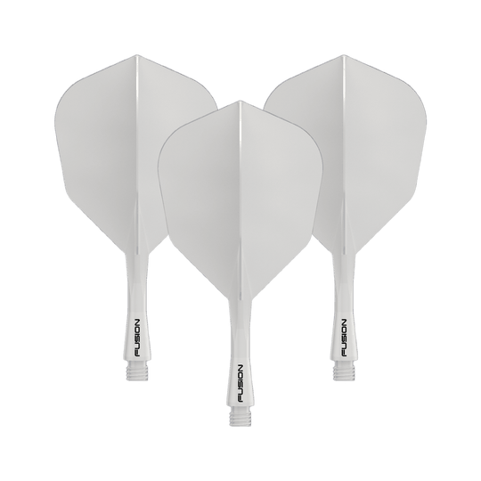 Winmau Fusion Flight-Shaft-System No6 Solid White Gezeigt wird das Winmau Fusion Flight Shaft System No6 in Solid White, 22mm (1 Set). Es ist ein weißes Zubehörteil für Dartpfeile.