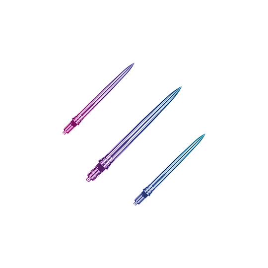 Puntas de dardo Caliburn EZ-EVO - Suaves - Arcoíris Ein Bild mit dem Dateinamen EVO189_Caliburn_EZ-EVO_Dartspitzen_Smooth_Rainbow_28mm_1Set. Es handelt sich wahrscheinlich um ein Set von Dartspitzen in Regenbogenfarben mit 28 mm Länge.