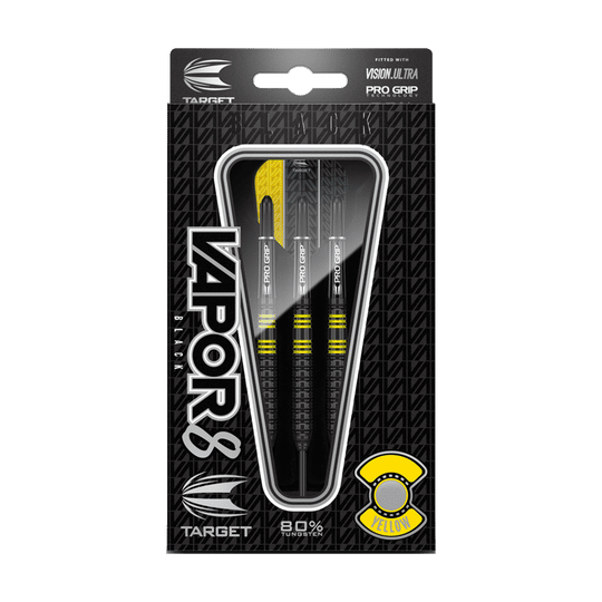 Target Vapor8 Black Yellow steel darts