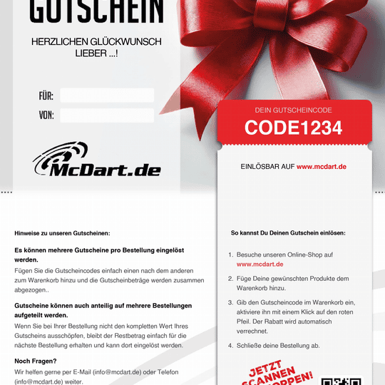 Gutschein - Rote Schleife