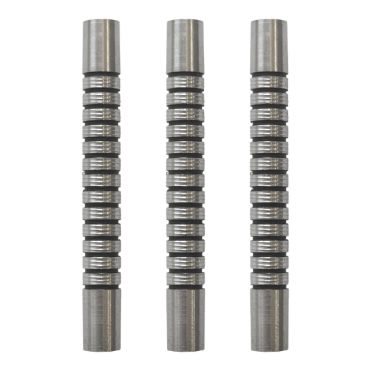 Corps de fléchettes souples McDart Black Ring - 18 g Dieses Bild zeigt ein Set von McDart Black Ring Softdart Barrels - 18g. Mehrere schwarze Dart-Barrels sind nebeneinander angeordnet.