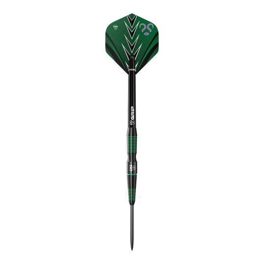 Dardos de acero Bulls Brian Raman G2 Dieses Bild zeigt die Bulls Brian Raman G2 Steeldarts. Die Darts zeichnen sich durch ihr präzises Design aus.